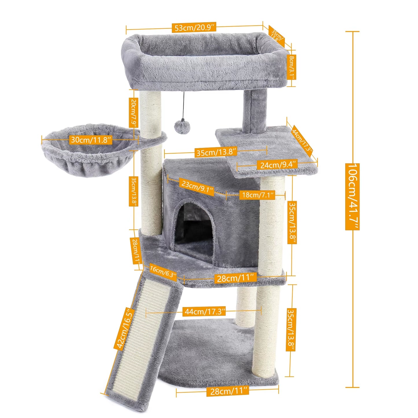 Fast Delivery Pet Cat Tree Tower Condo Wood Scratcher with Scratching Post for Cats Climbing Tree Toys Protecting Furniture Nest