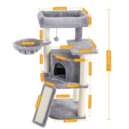 Fast Delivery Pet Cat Tree Tower Condo Wood Scratcher with Scratching Post for Cats Climbing Tree Toys Protecting Furniture Nest