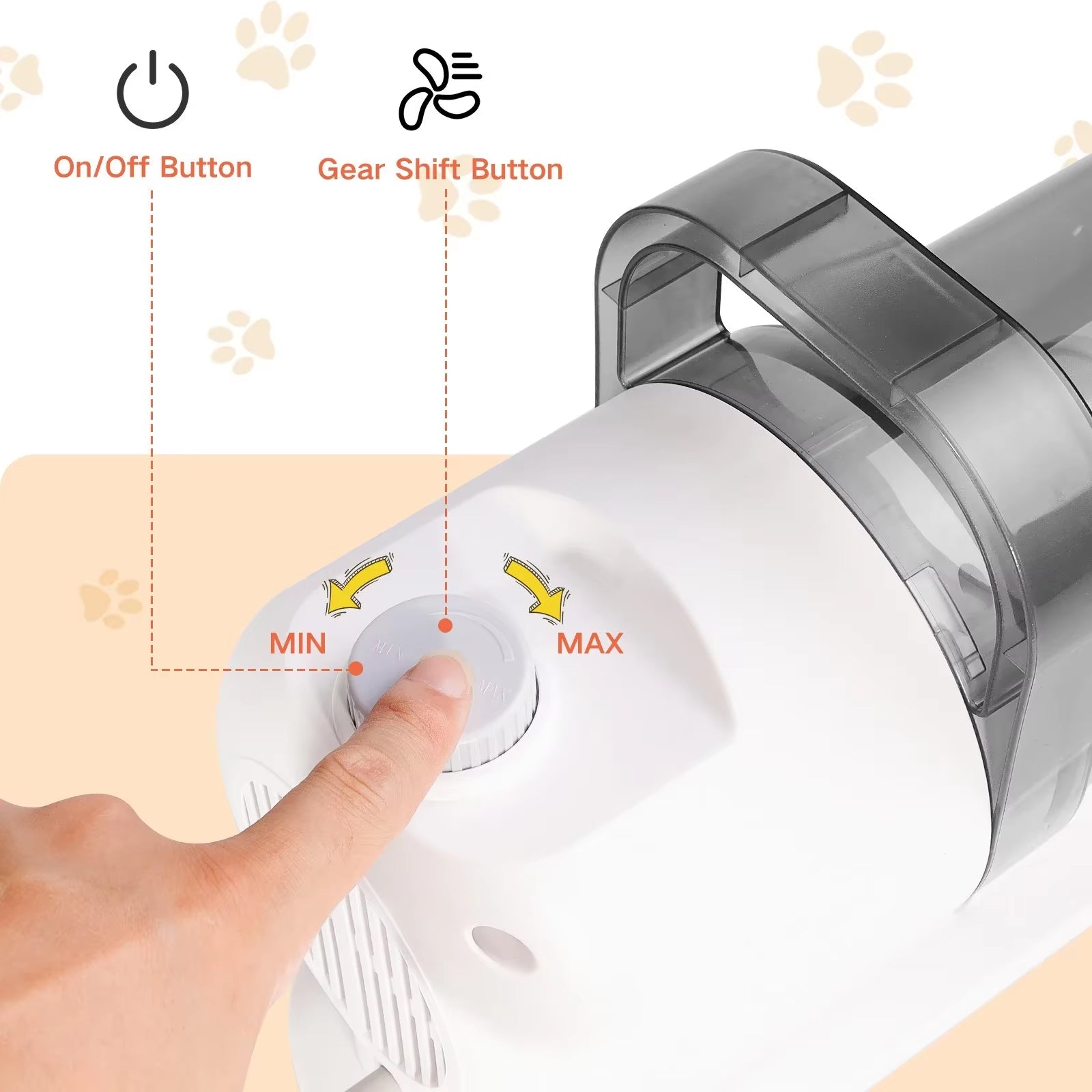 6 in 1 Pets Grooming Kits & Dog Hair Vacuum Powerful Suction for Long or Short Hair Dog Shavers Pet Vacuum Groomer for Dogs Cats