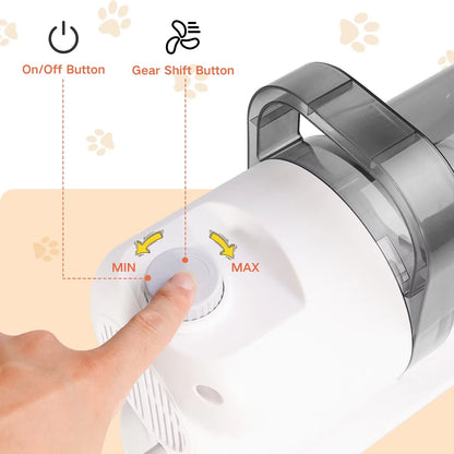 6 in 1 Pets Grooming Kits & Dog Hair Vacuum Powerful Suction for Long or Short Hair Dog Shavers Pet Vacuum Groomer for Dogs Cats