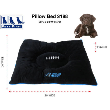 NFL Carolina Panthers Pillow Bed Mattress - Premium Quality Soft & Cozy Plush! 20+ Teams! for PETS