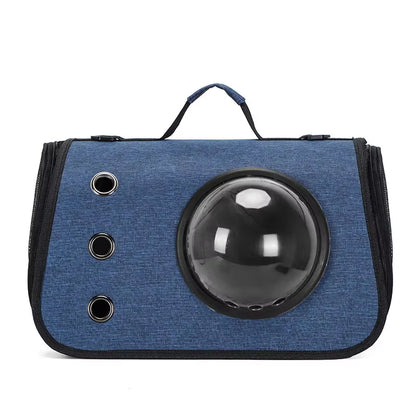Portable Pet Travel Bag Transparent Foldable Breathable Cat Backpack Lightweight Handheld Tote Carrying Pets Travel Essential